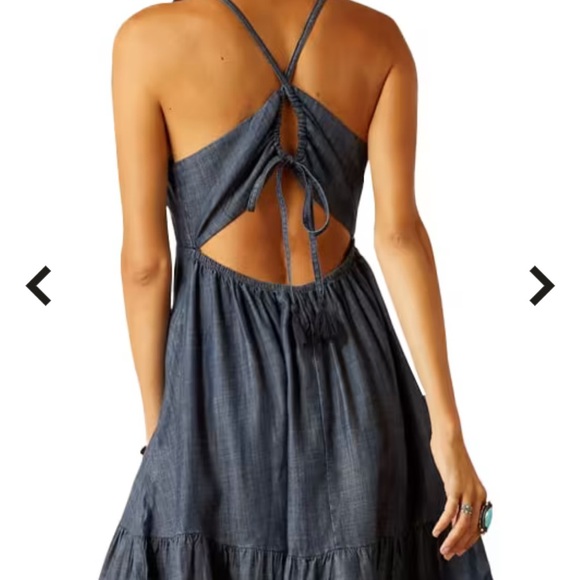 Ariat Blue Halter Mini Dress - Picture 2 of 4